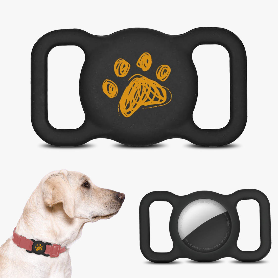 Silicone Holder for AirTag Dog Collars (2 Pack), Serving as a GPS Tracker case with Anti-Loss Design, ensuring Secure Attachment to The Collar.…