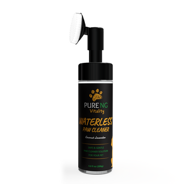 Pure Ng Vitality Coconut-Lavender,pH-balanced  No-Rinse Foaming Cleanser, leaves your furries paw clean, safe to use. For convenience, a silicone bristles brush is included with this 6.8 fl oz bottle
